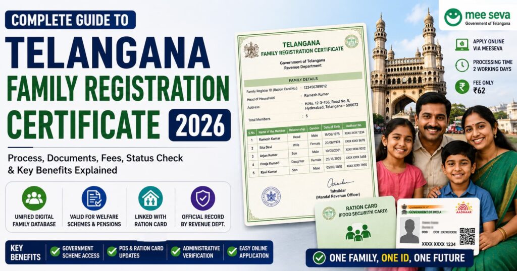 Complete Guide to Telangana Family Registration Certificate in 2026