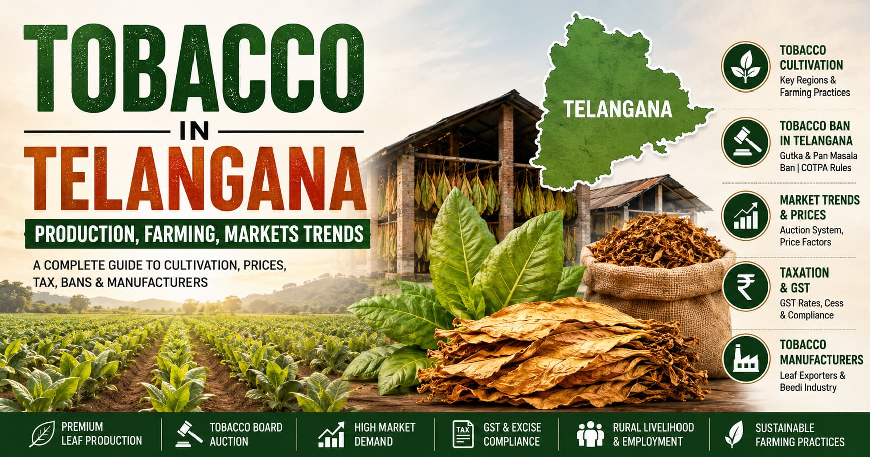 Tobacco in Telangana: Production, Farming, Markets Trends.
