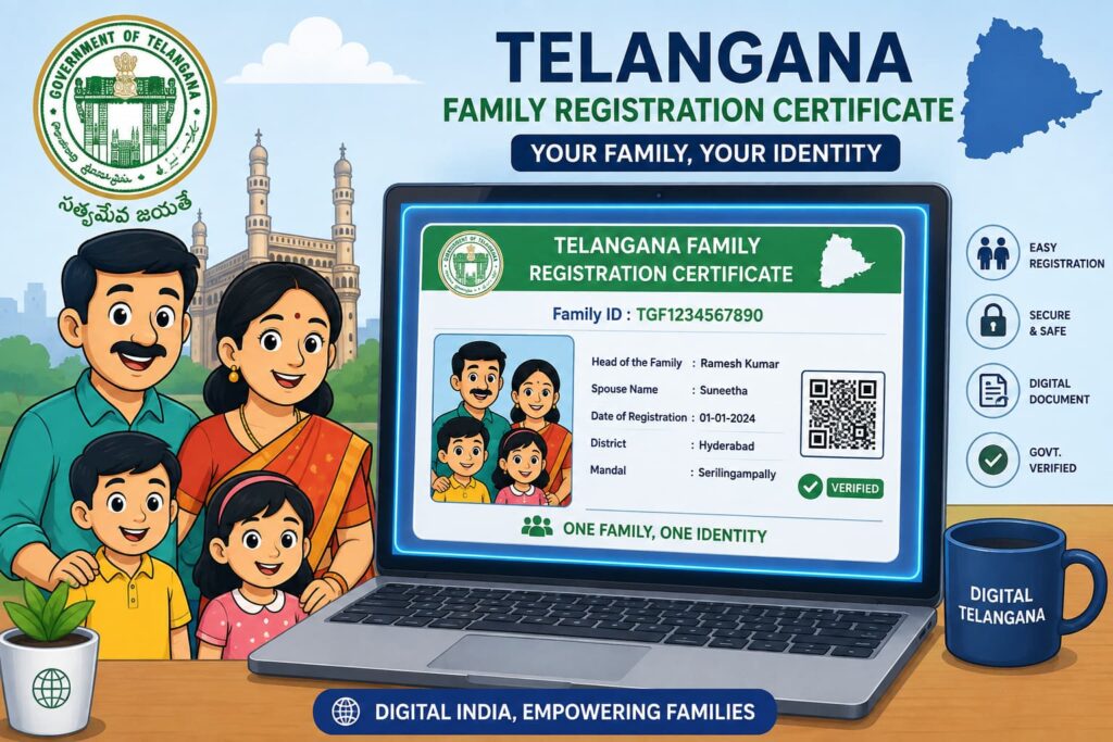 Telangana Family Resistration Certificate 